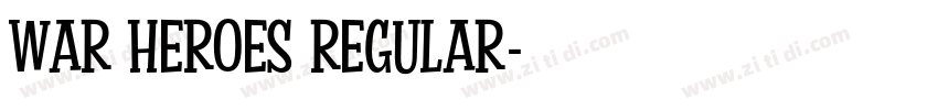 War Heroes Regular字体转换